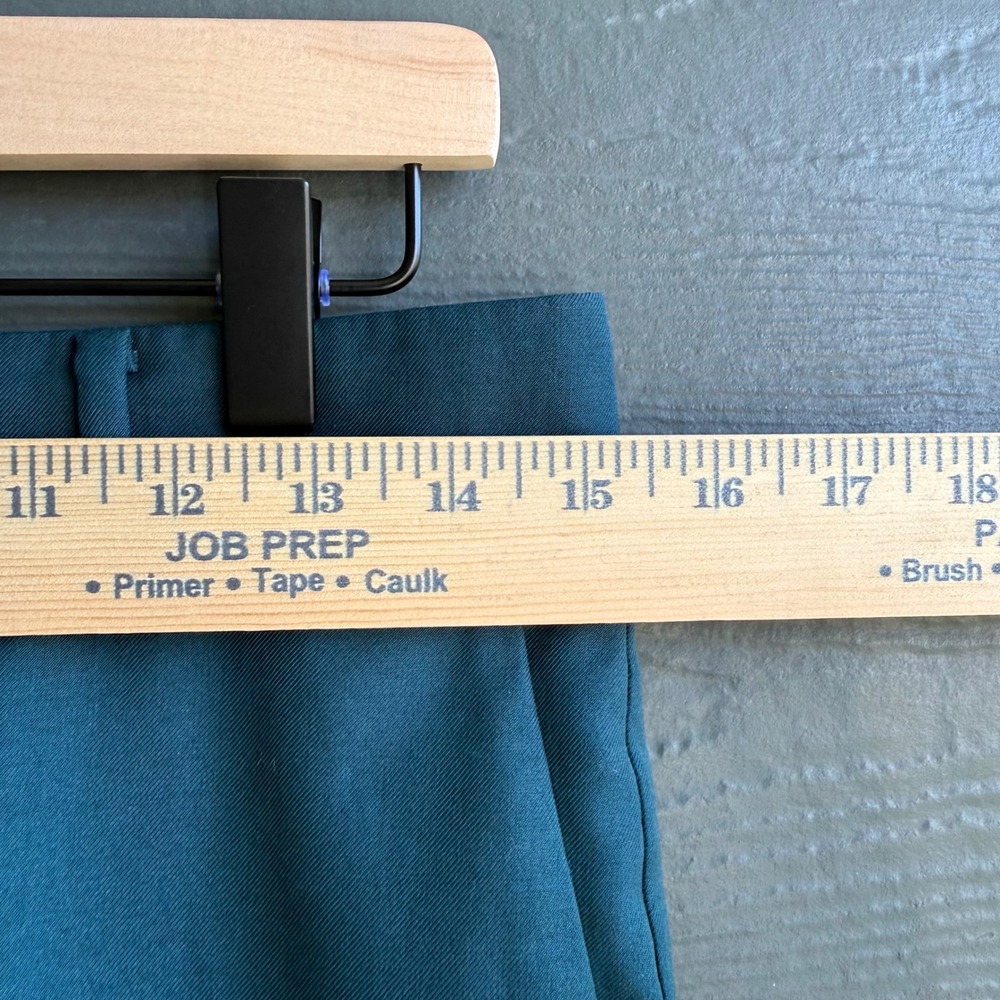 Ann Taylor Petite Wool Blend Ankle Pants Teal Career Office 2P Work - Picture 10 of 11